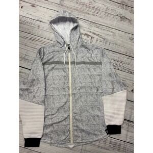 Encrypted Supply Co. XXL Full Zip Hoodie Gray White Athletic Jacket‎